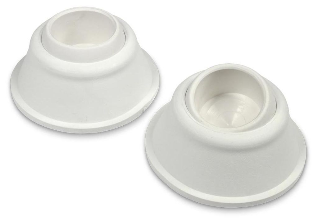 Fuß für Hochbeckenleiter mit Kugel 43mm weiß (2 Stk.) Produktbild 