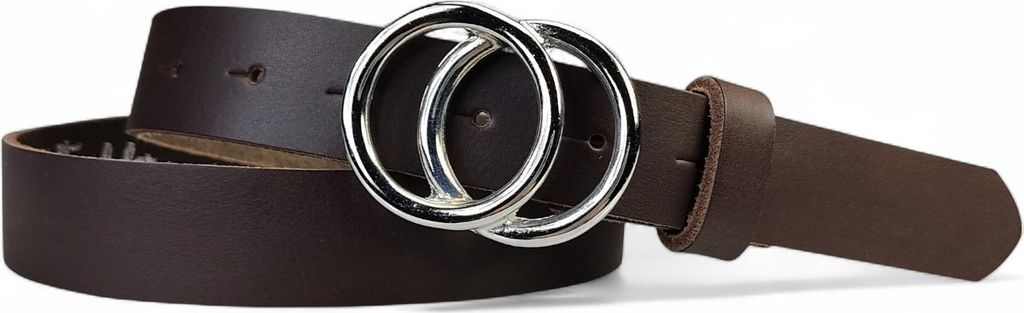 FRONHOFER Damengürtel moderne Ringschnalle silber Echtledergürtel 3 cm