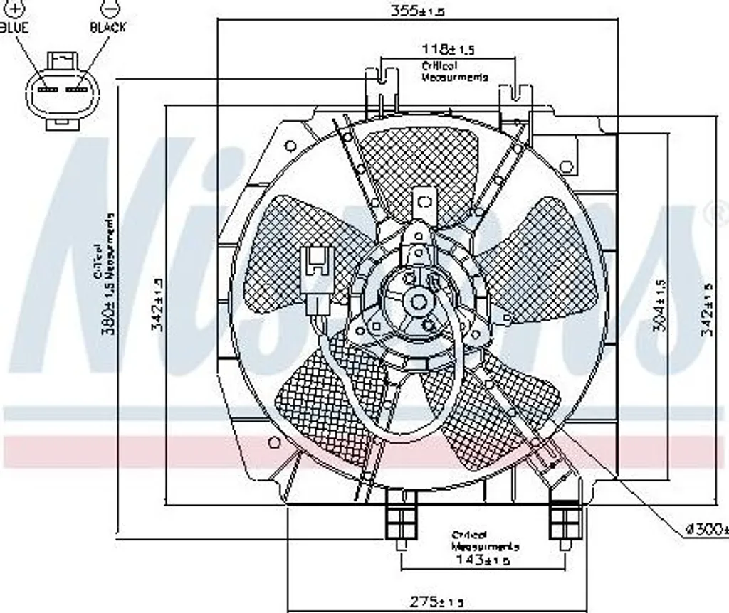 Ventilateur de Refroidissement Moteur Nissens 85274 pour Premacy CP