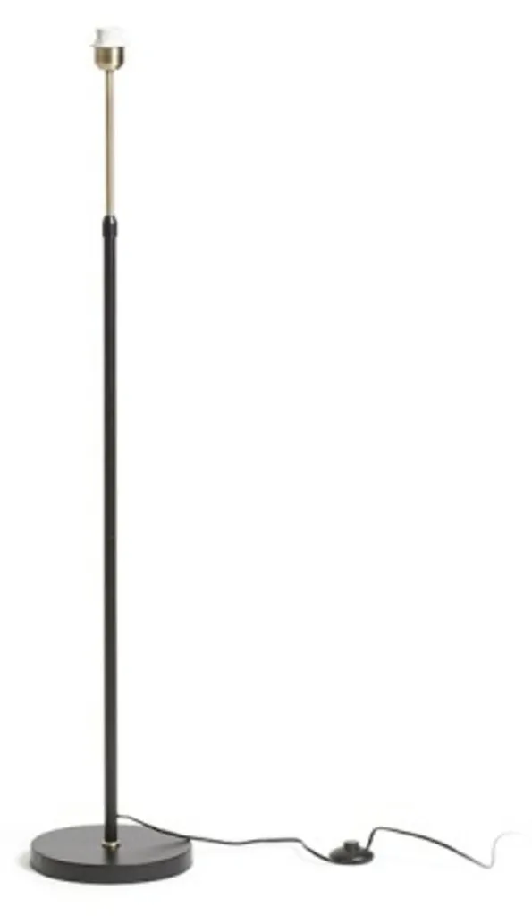 Lampadaire EMMETT Finition Laiton Vieilli et Noir Mat 230V E27