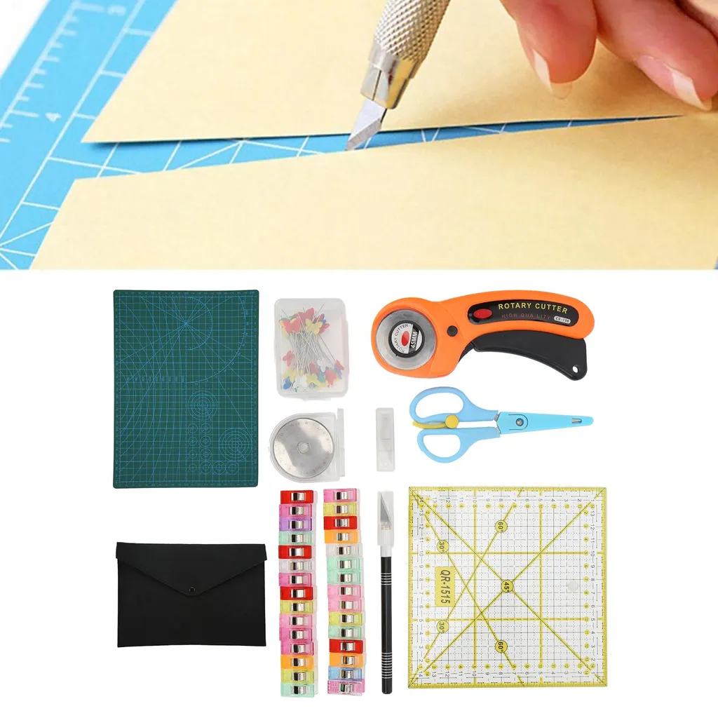 Ensemble d'outils de coupe pour couture et patchwork avec lames acier - 3