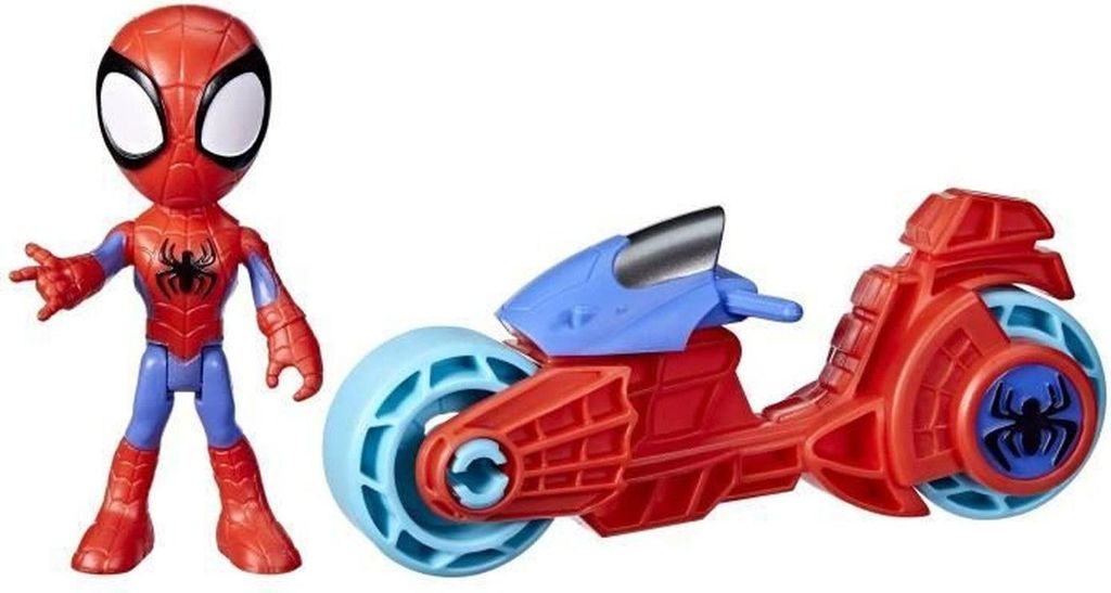 Hasbro Spidey and his Amazing Friends Marvel Spidey Figur mit Motorrad F7459