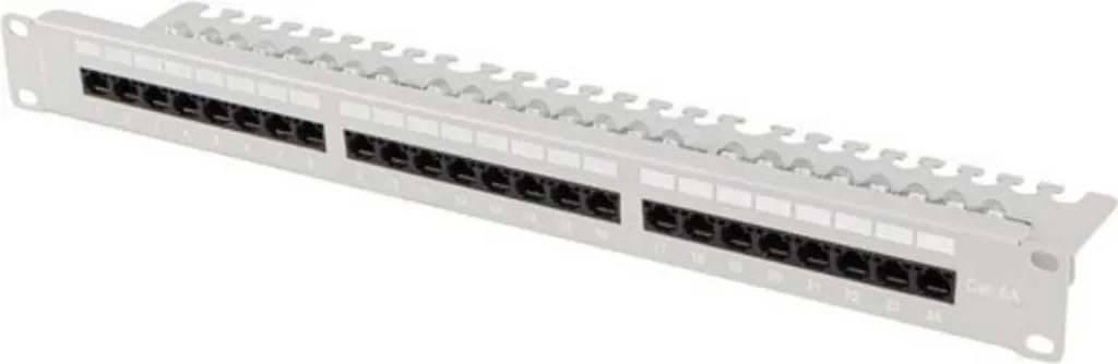 Lanberg PPUA-1124-S Patchpanel 19 1U 24 Ports CAT.6A UTP avec Organiseur