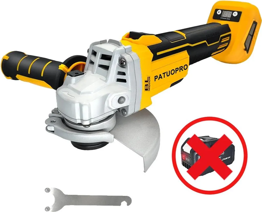 Meuleuse d'angle moteur sans balais vitesse réglable sans batterie