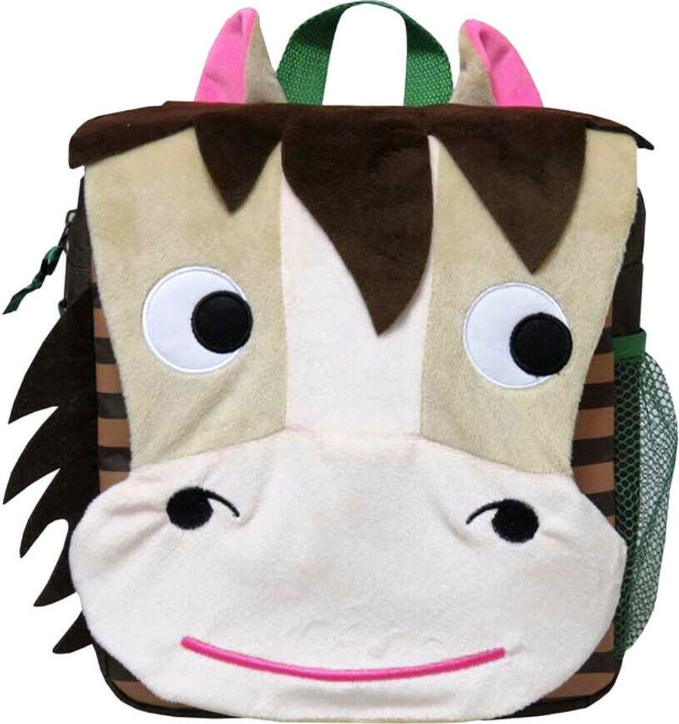 Pferde Kinder Rucksack Kindergarten Plüsch Tasche Plüschrucksack Hunde Motiv