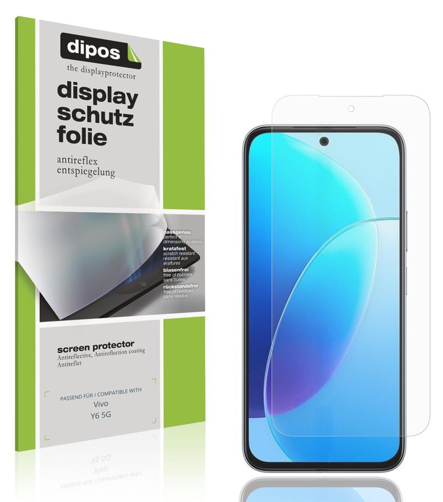 4x Schutzfolie für Vivo Y6 5G matt Displayschutzfolie Folie Display Schutz dipos