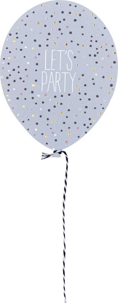 Wunschballon Karte "Let ́s Party"