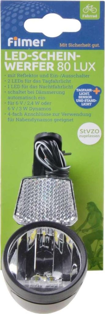 Filmer 40.024 Reflektor LED 80 LUX ze światłem do jazdy Zdjęcie produktu 