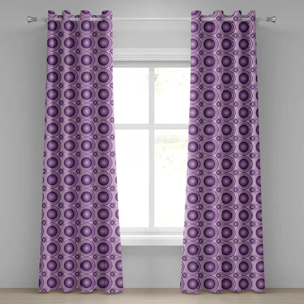 Rideau pour salon mauve moderne 280x245 cm, idéal décoration bureau