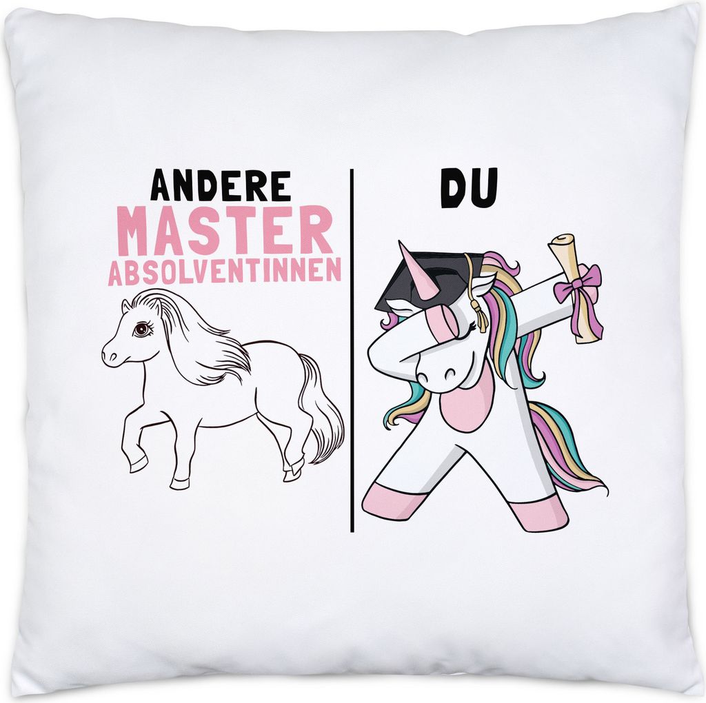 Andere Masterabsolventinnen Du Kissen Inkl. Füllung Pferd Einhorn Geschenkidee Lustig Studentin Studium Hochschule Uni