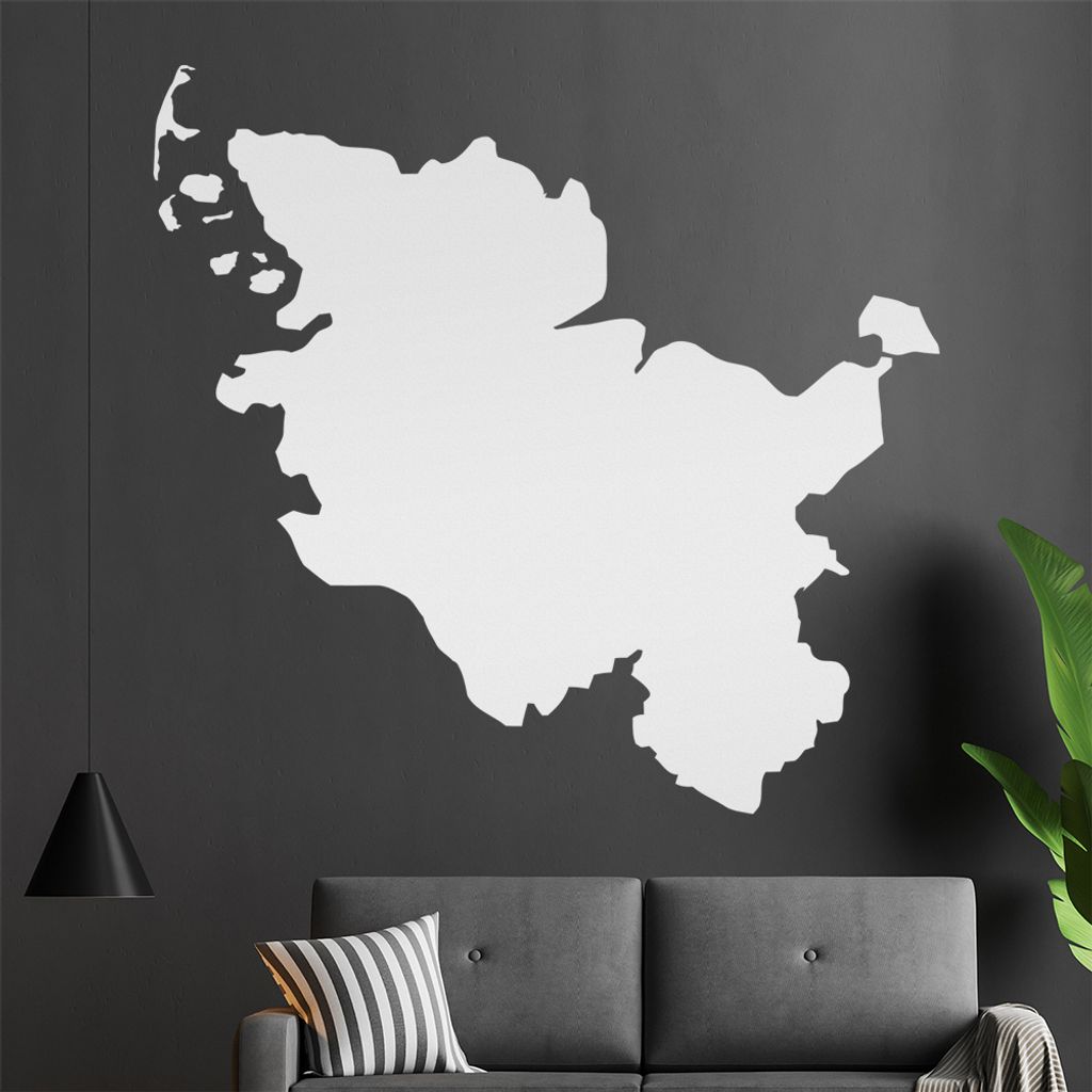 KIWISTAR Bundesland Schleswig-Holstein - Kiel Sylt Wandtattoo in 6 Größen - Wandaufkleber Wall Sticker - Dekoration, Küche, Wohnzimmer, Schlafzi...