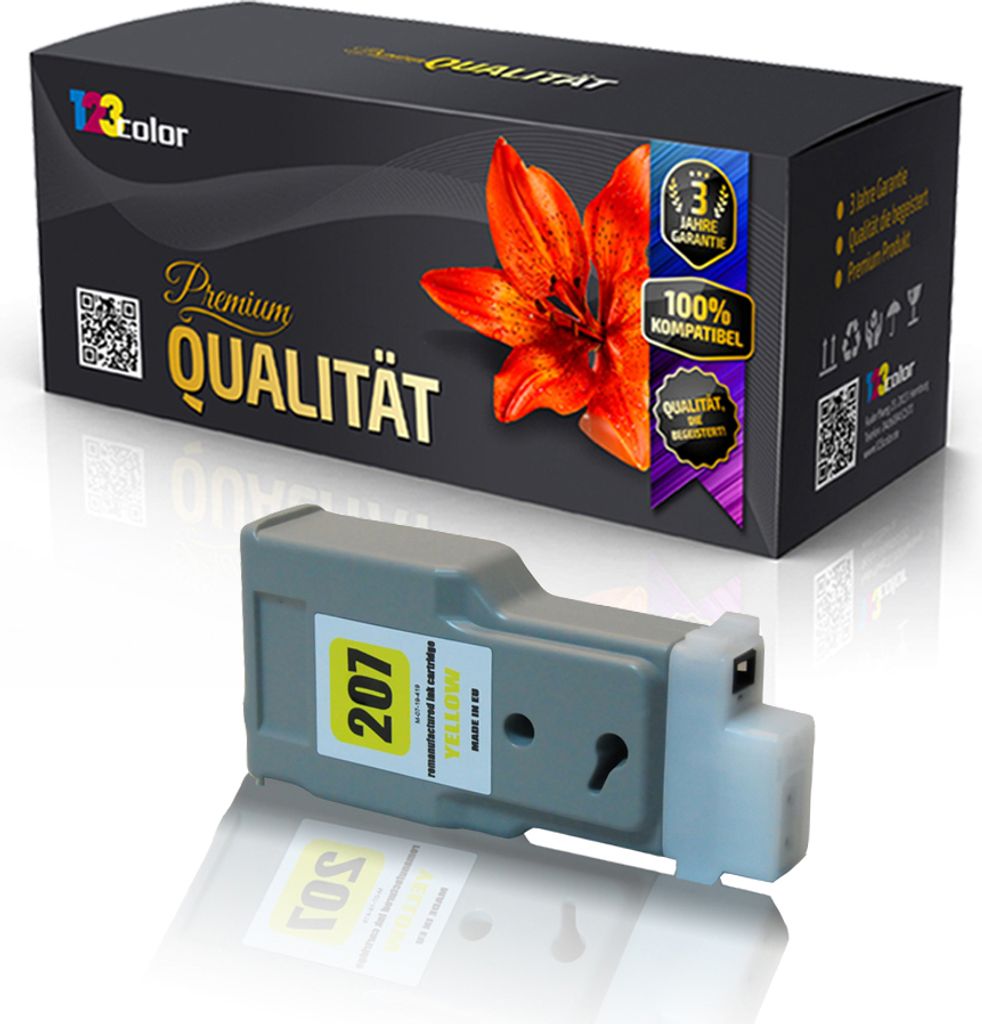 Kompatible Tonerkartusche für Canon imagePROGRAF IPF785 imagePROGRAF IPF785 M40 imagePROGRAF IPF785 MFP 8792B001 PFI207Y Gelb Yellow - Office Ligh...