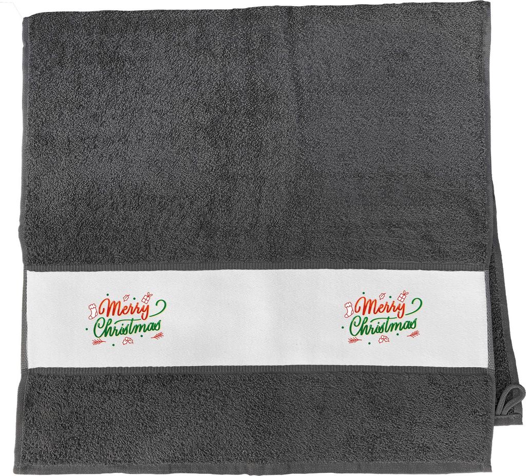 Huuraa Handtuch Merry Christmas Grün Rot 50x100cm Graphite Baumwolle Handtuch Geschenkidee