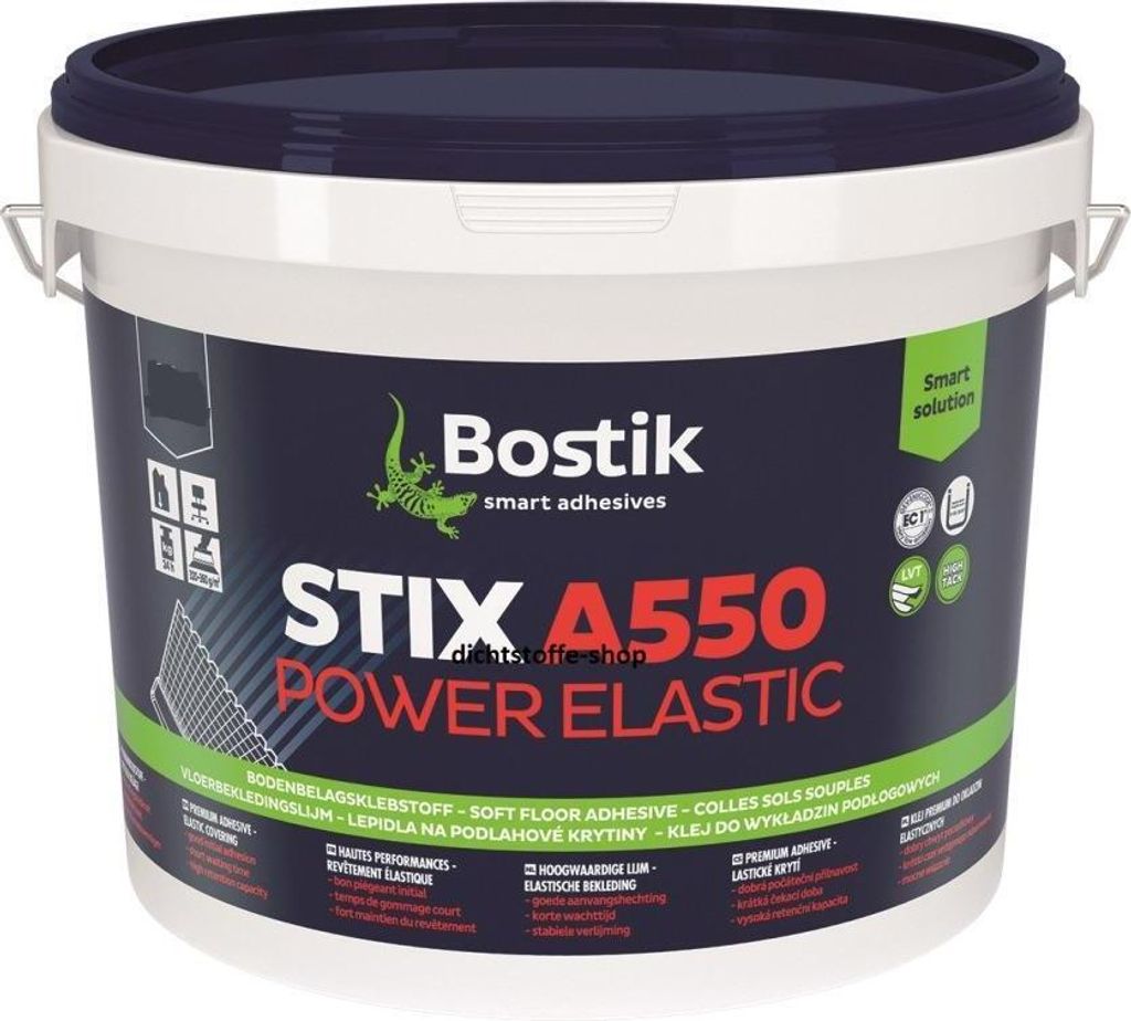 Bostik Stix A550 Power Elastic 13kg Eimer PVC-Lino-Vinyl Belag Kleber Klebstoff
