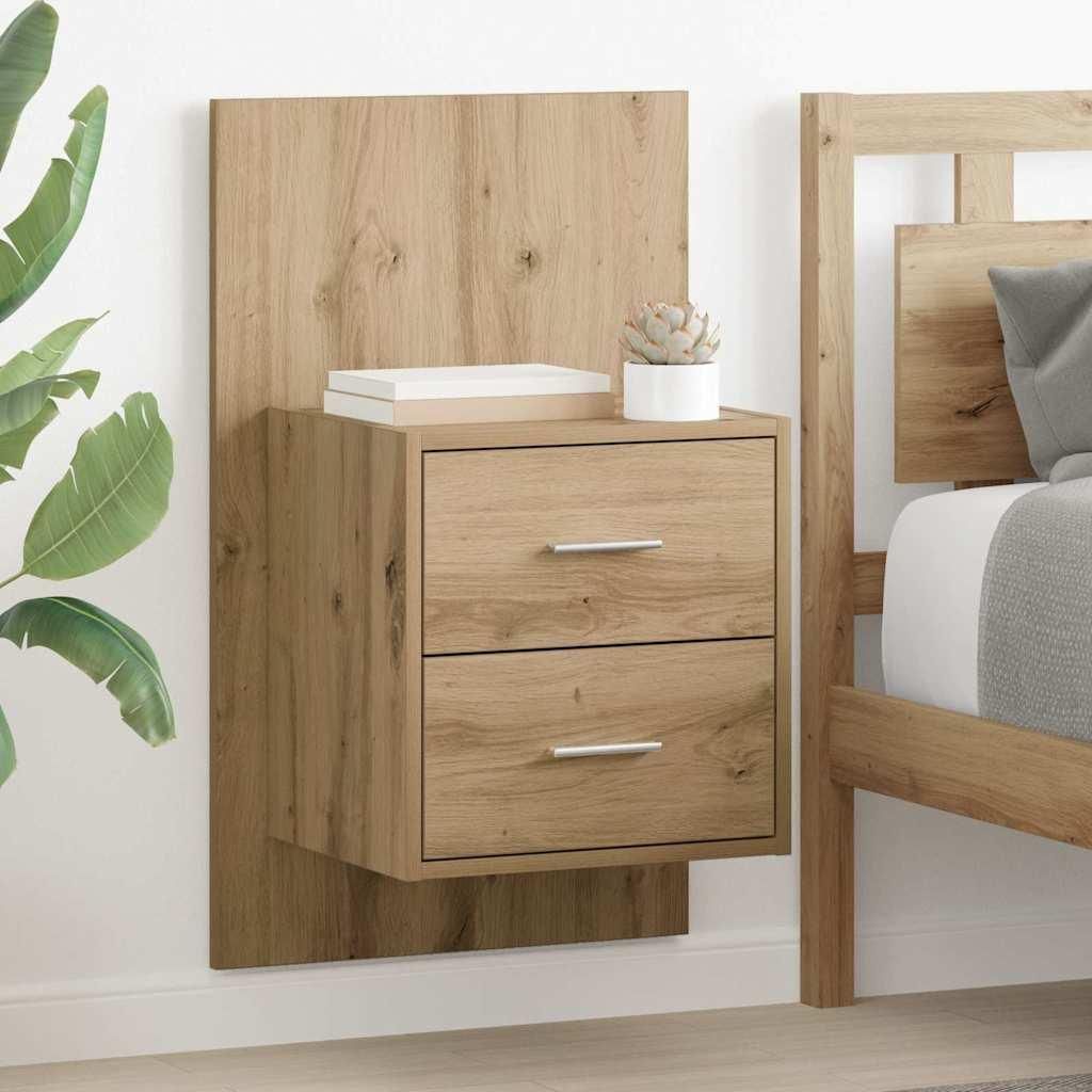 Maison Exclusive - Wandmontiertes Nachttischchen Wandmontiert 2 pcs Artisan-Eiche