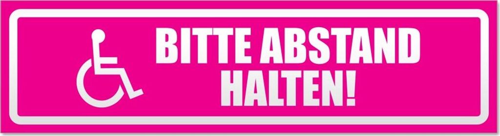 Bitte Abstand halten! Motiv 1 invertiert Magnetschild Schild magnetisch