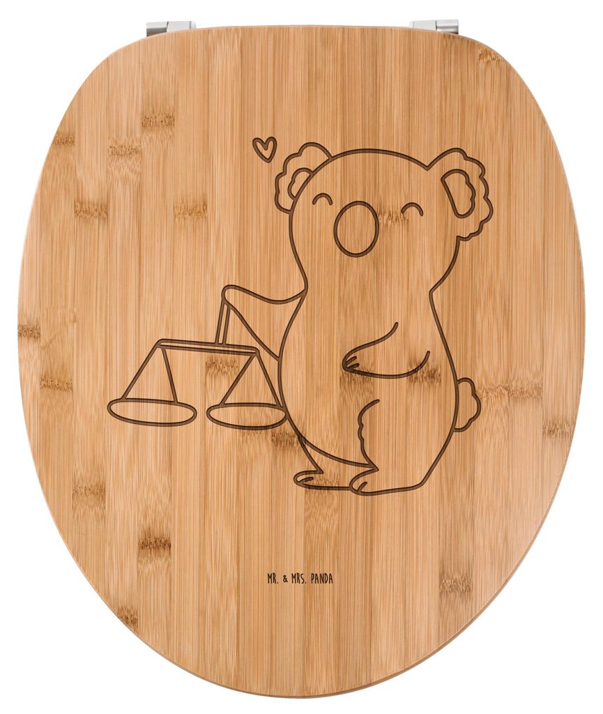 Mr. & Mrs. Panda WC Sitz Waage Astrologie - Transparent - Geschenk, Sternzeichen, Geburtstagsgeschenk, WC-Brille, Deckel, Toilettendeckel, Toilette...