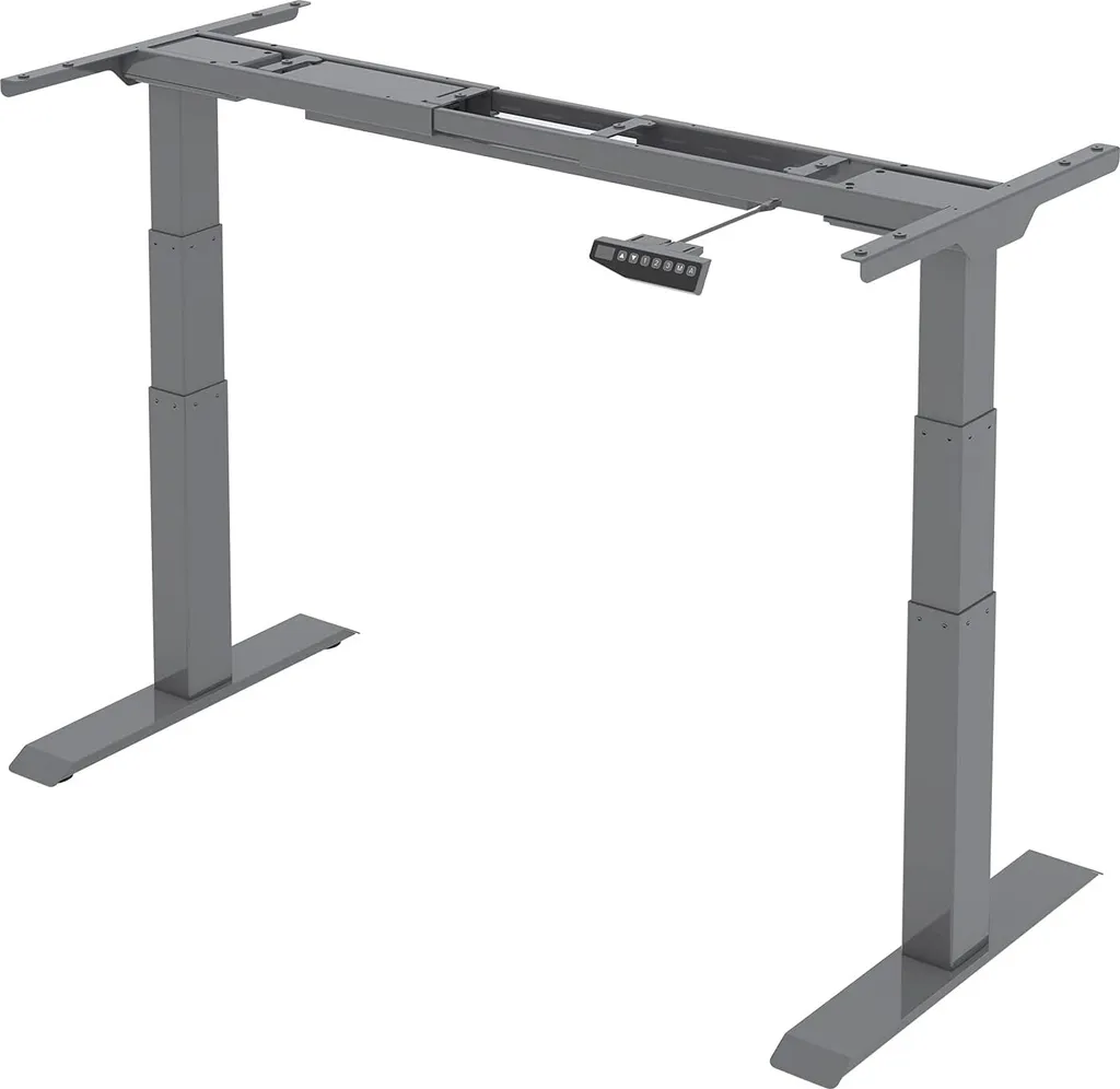 Structure de bureau assis-debout E6S-EU2 pour télétravail ergonomique