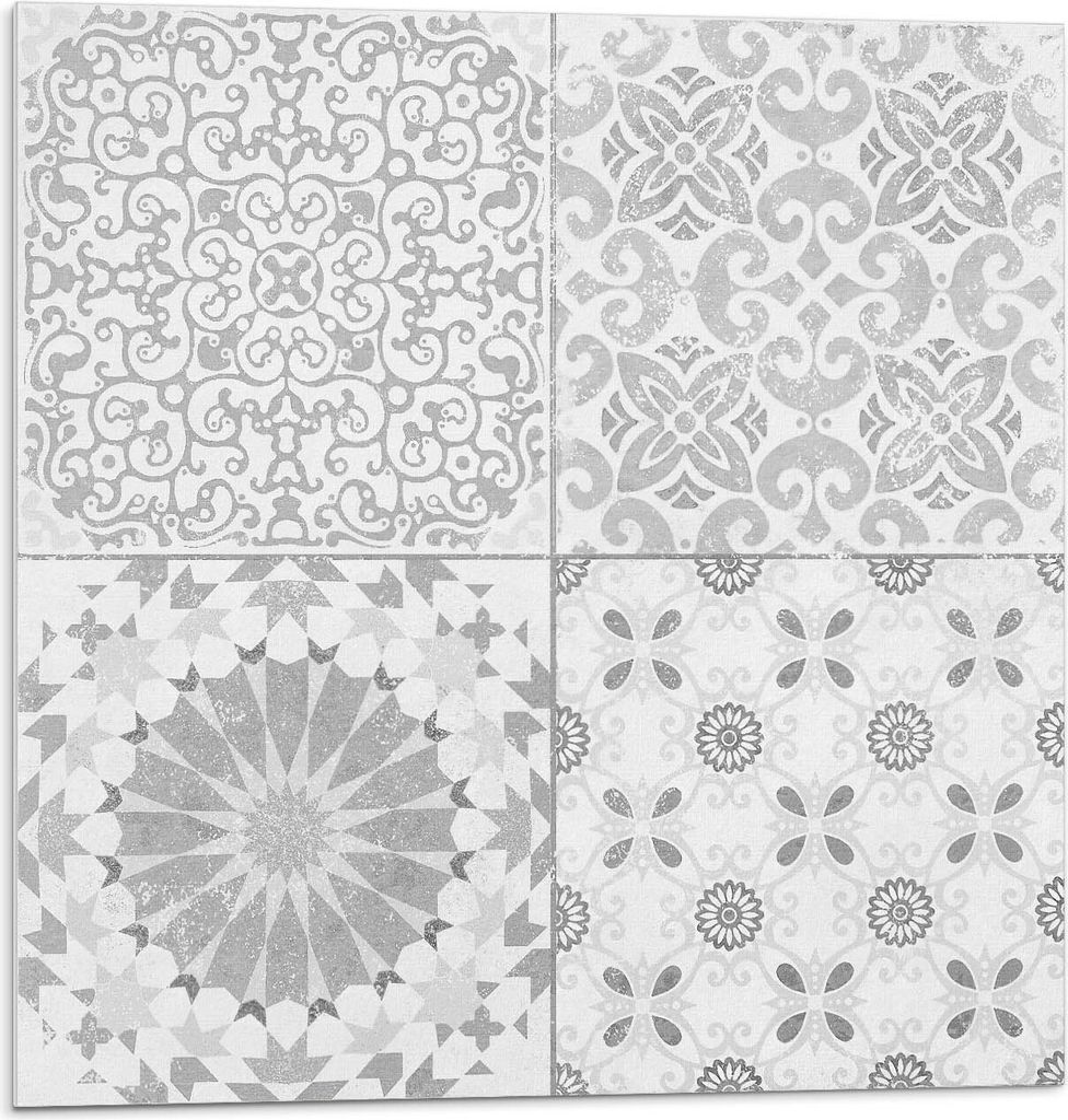 Geometrische Und Florale Muster – Selbstklebende Fliesen – Wandverkleidung – Wandpaneel – PVC Fliesen – Vinylflisen – PCV Flisen – Se...