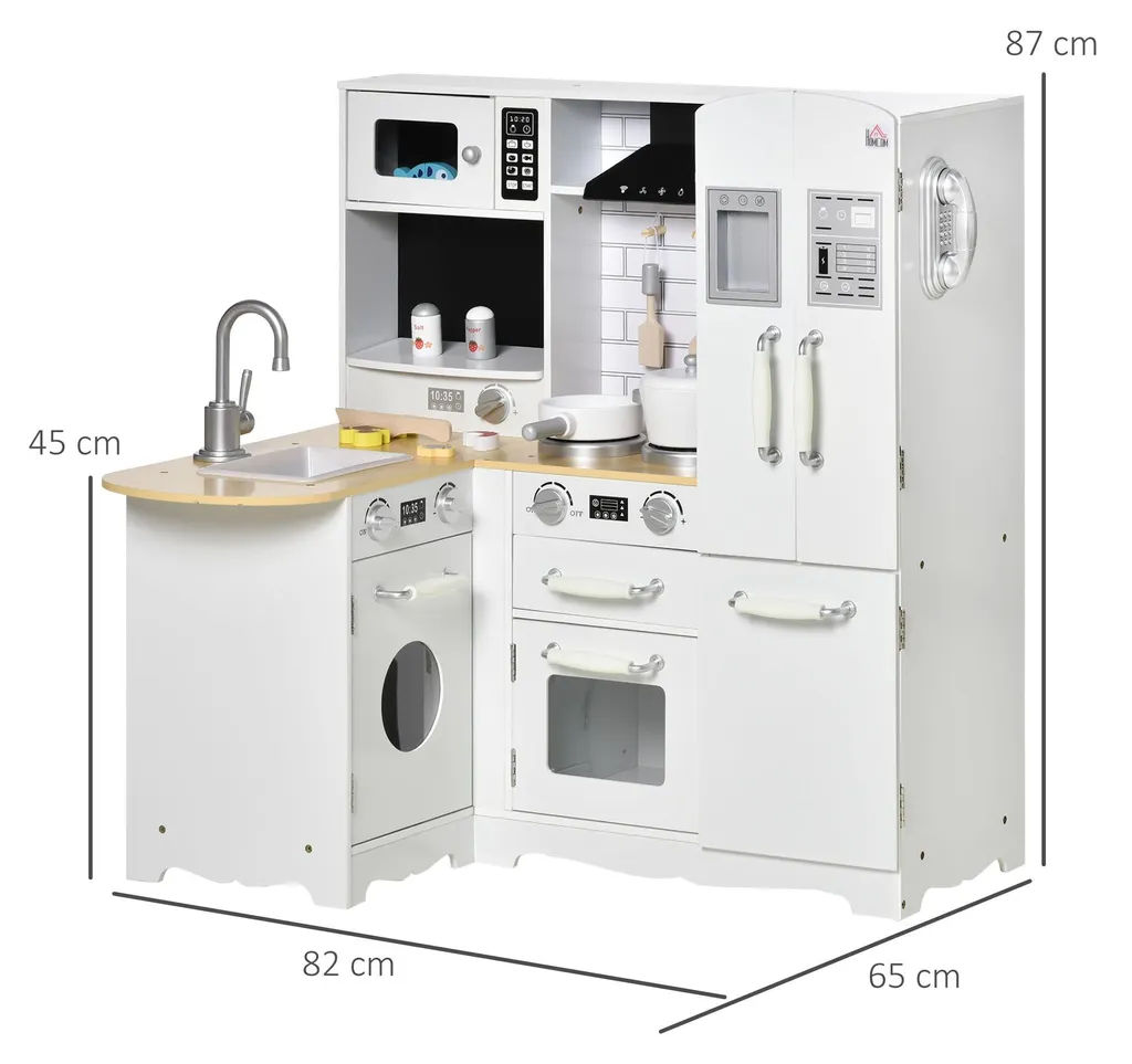 Cuisine Enfant 3-6 ans Compacte avec Rangements pour Ranger les Jouets