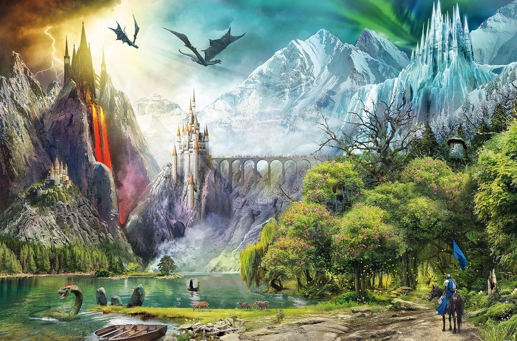 Puzzle Ravensburger - Règne des Dragons (3000 pièces) Image du produit 