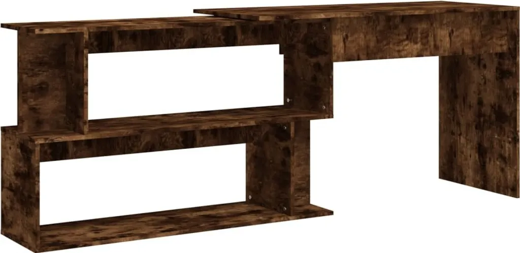 Scrivania da Studio SYFAX™ Rovere Fumo 200cm in Legno Multistrato