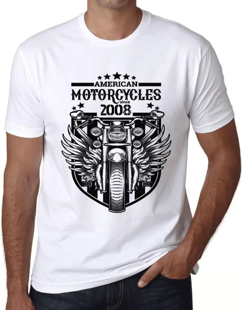 Herren Grafik T-Shirt Motorräder seit 2008 – Motorcycles Since 2008 – Geschenk 16. Geburtstag Jahrestag 16 Jahre Jubiläum 16 Jährige Mann Ja...