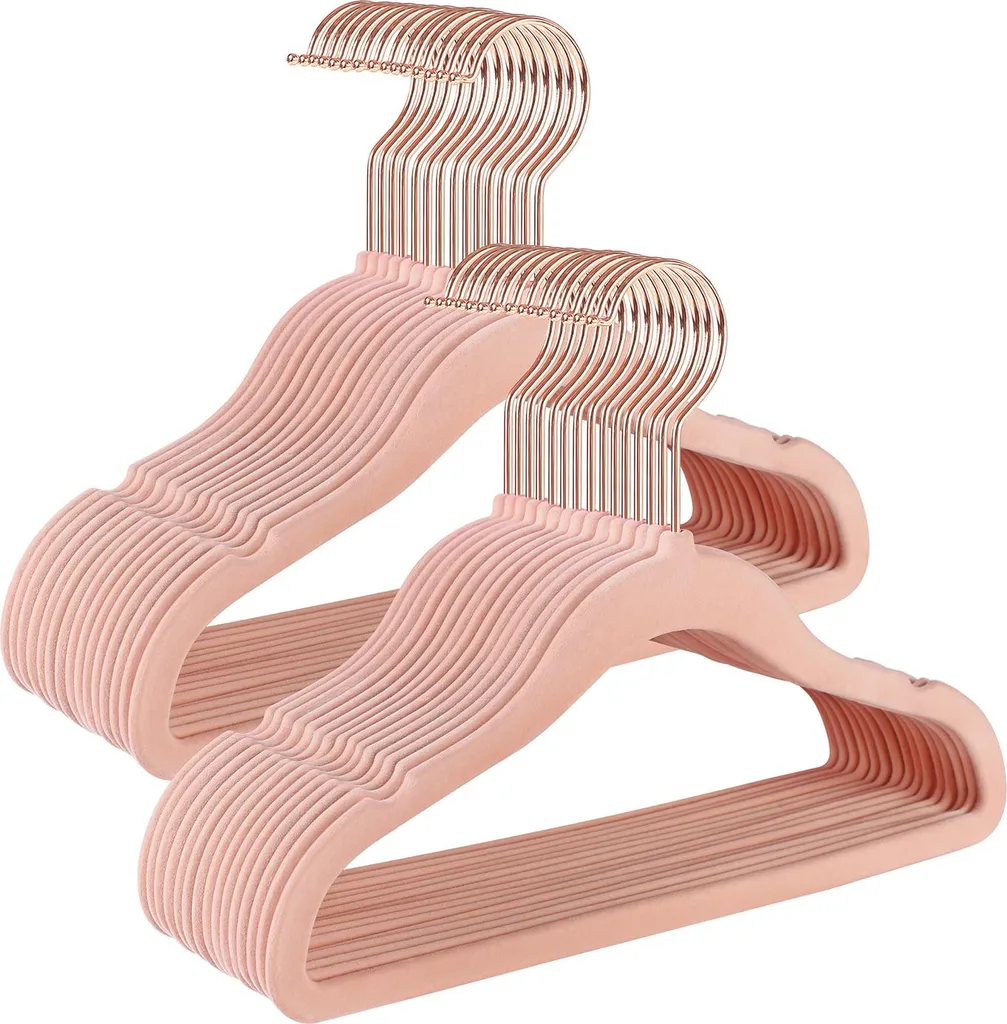 Stock 30 Appendiabiti Bambini Rosa - Grucce Economiche e Resistenti