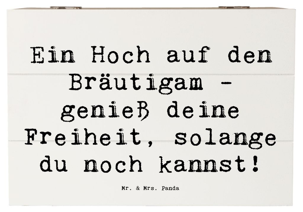Mr. & Mrs. Panda Geschenkbox Spruch Junggesellenabschied Produktbild 