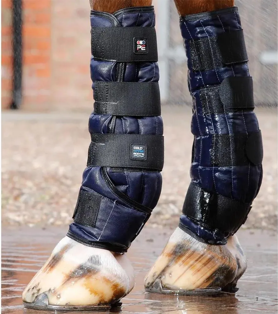 Stivali Compressione Acqua Fredda Premier Equine Blu L - Recupero Tendini