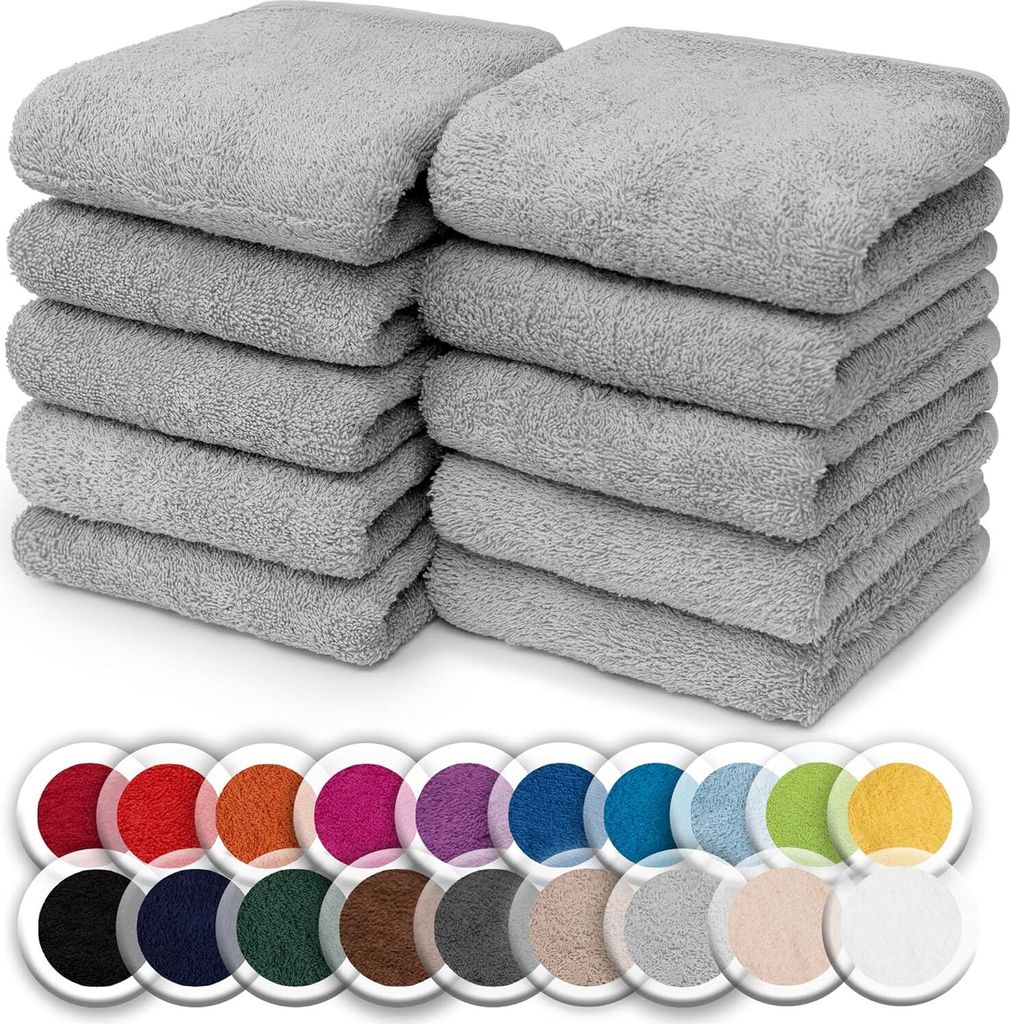 Frottier Seiftücher 10er Pack 30x30cm, 100% Baumwolle, Produktbild 