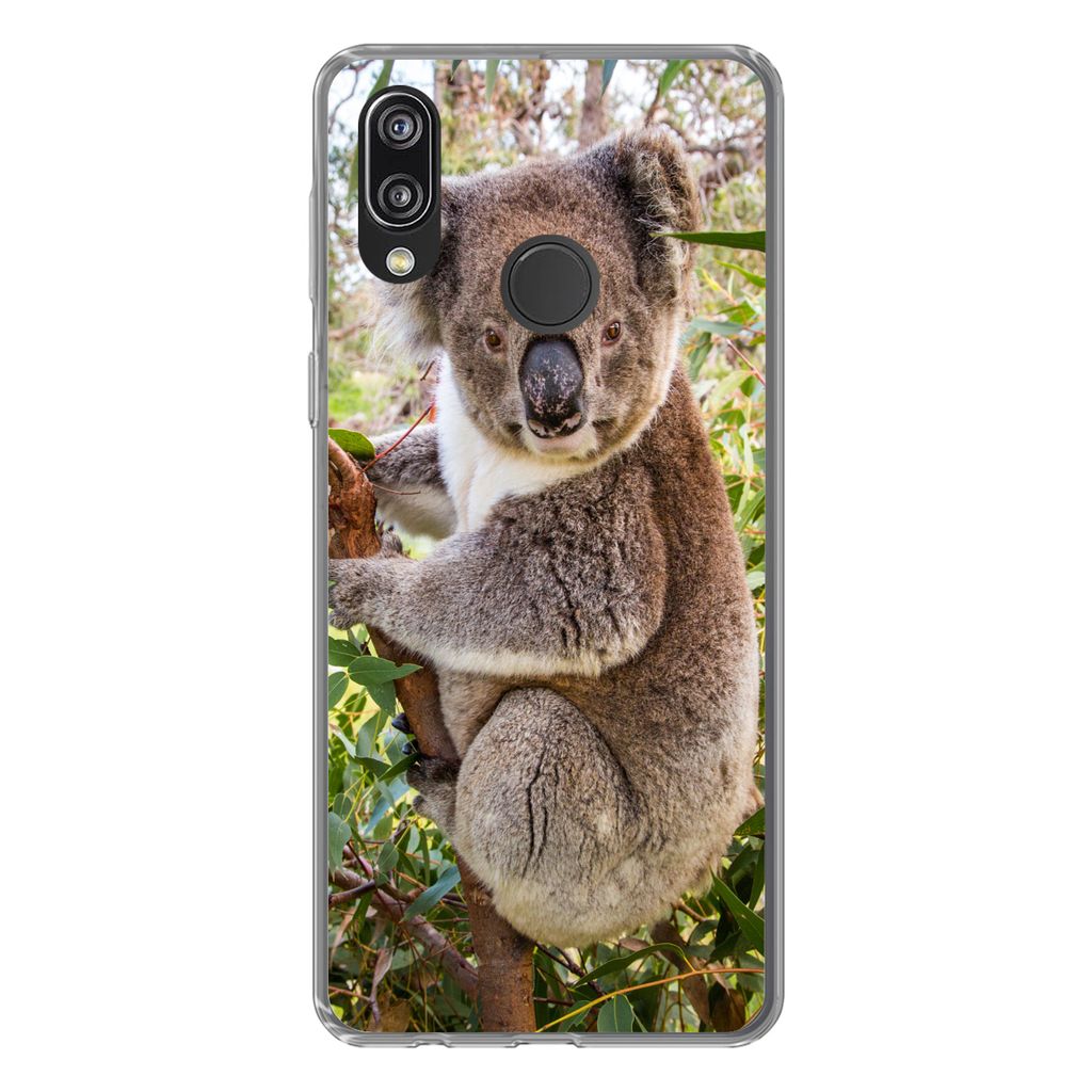 MuchoWow Handyhülle Schutzhülle Hülle für Huawei P20 Lite (2020) Koala - Baum - Blätter - Kinder - Jungen - Mädchen Silikon Softcase Handy ...