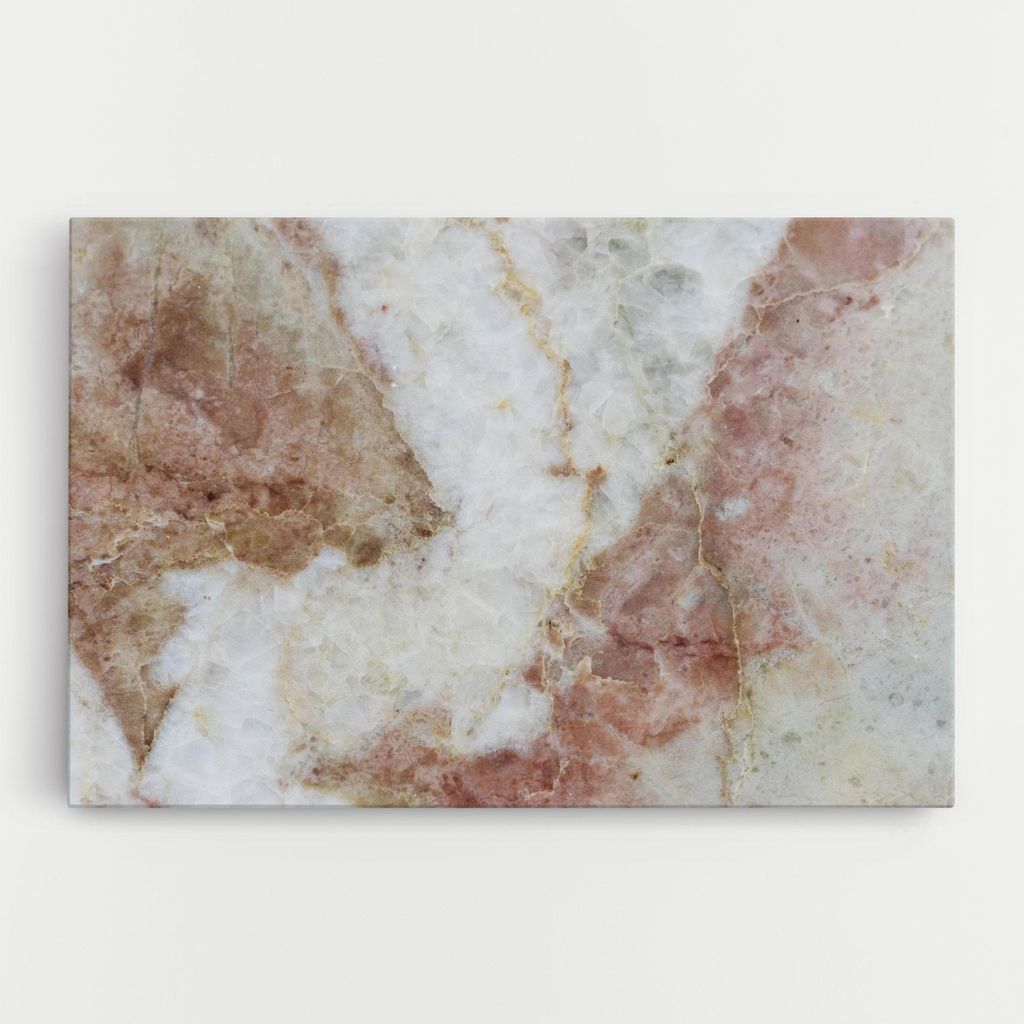 ARTHUB Leinwandbild 30x40 cm, Pink White Marble | Wohnzimmerdekoration, Hängende Bilder, Wanddekoration, Heimdekoration, Abstrakte, Marmor