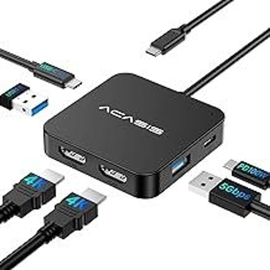 Docking Station USB C HUB 6 in 1 - Doppia HDMI per Lavoro e Studio