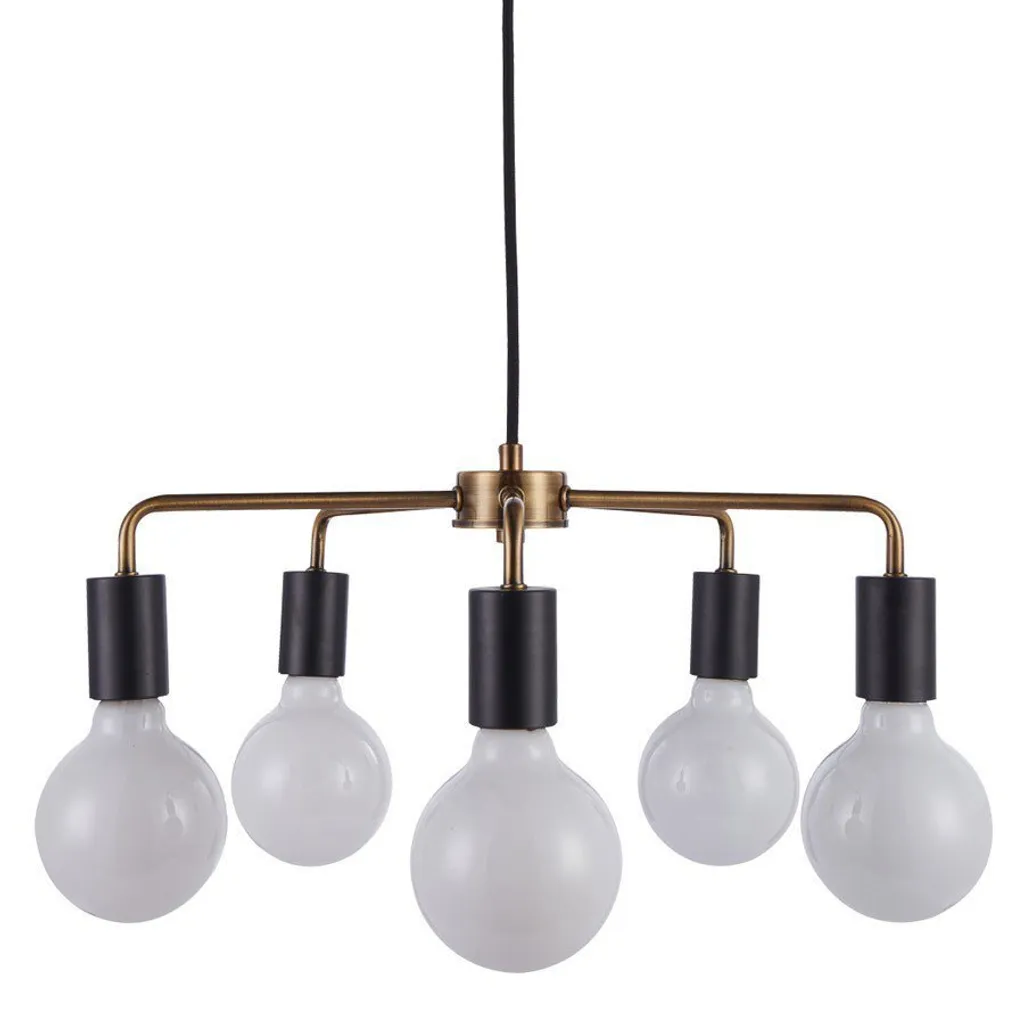 Lampada a Sospensione Italux Irina MD-BR1721401-D5-G/B Nero Oro