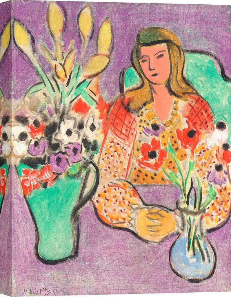 Quadro Matisse Viola 60x40 - Decorazione Parete Trendy su Tela