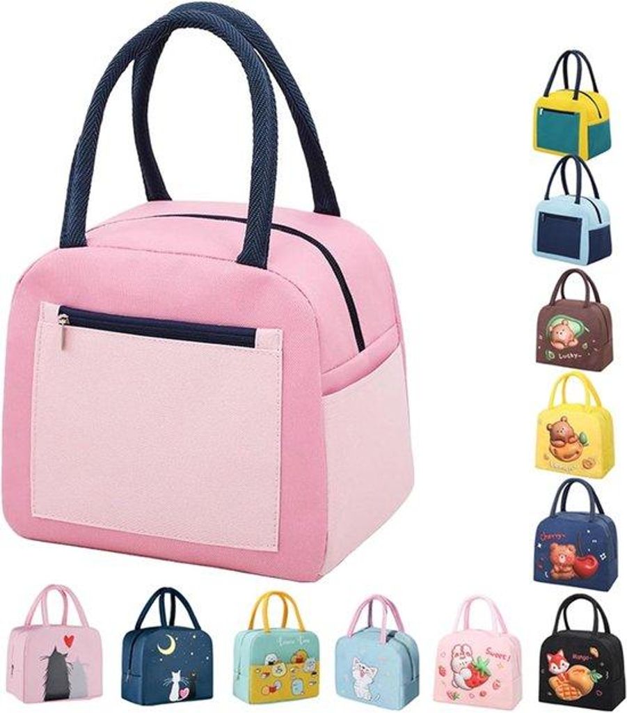 Isolierende Picknicktas für Frauen und Kinder - Wasserfeste Picknickbox und Picknick Organizer (Rosa)