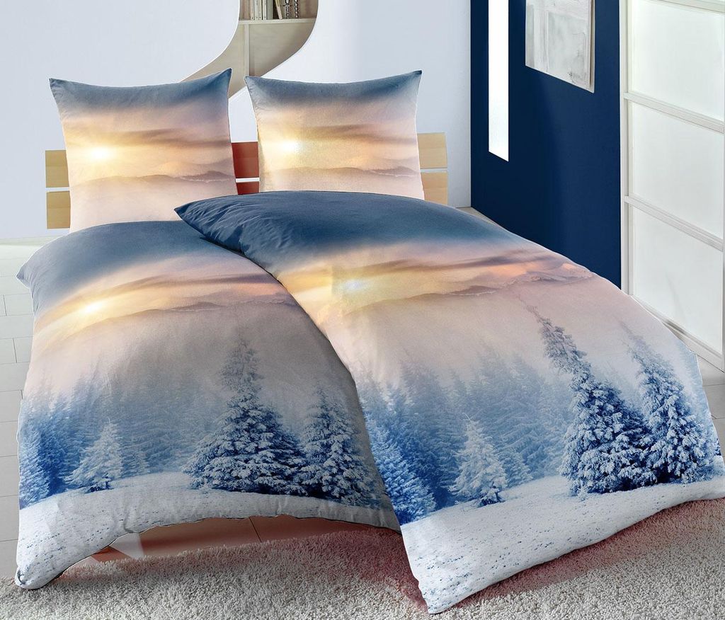 Thermofleece Mikrofaser Bettwäsche Set 135x200 cm und 80x80 Produktbild 