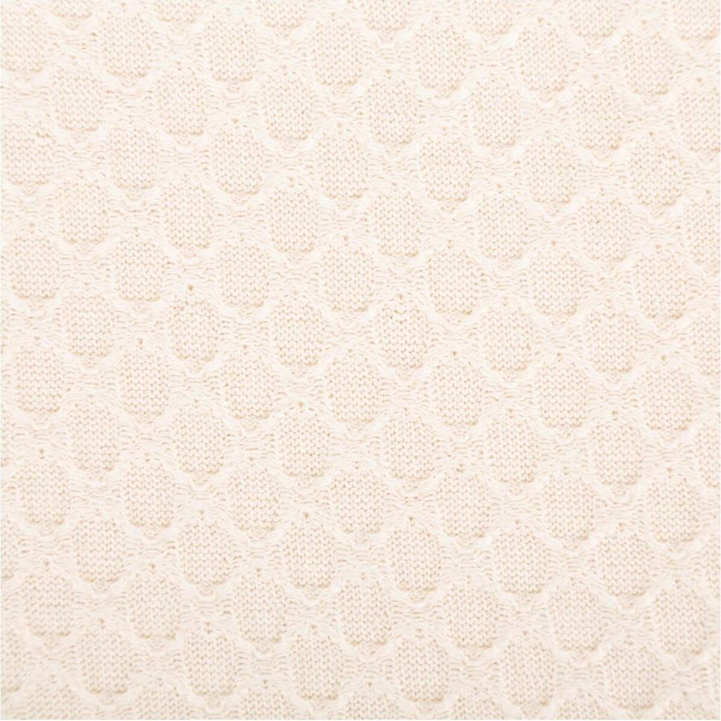 Baumwollstoff Meterware Jacquard Strickstoff Naturals natur 1,3m