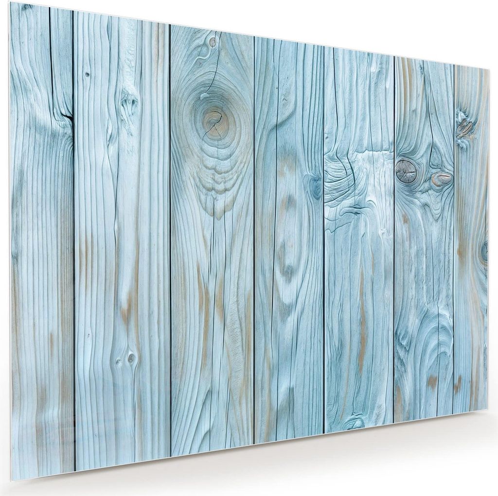Glasbild 120x90cm in XXL für Wohnzimmer, Schlafzimmer Motiv Holzbretterdekor