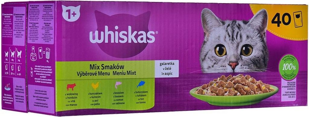 WHISKAS Mix Favourites in jelly - Nassfutter für Katzen - Produktbild 