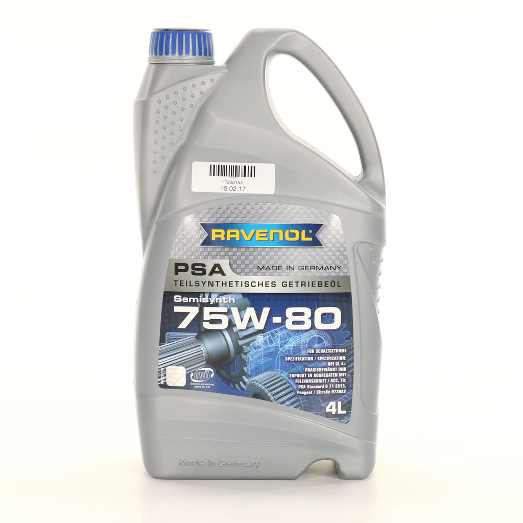RAVENOL PSA 75W-80 Getriebeöl Schaltgetriebe API GL-4 + PSA B71 2315 4L 4 Liter