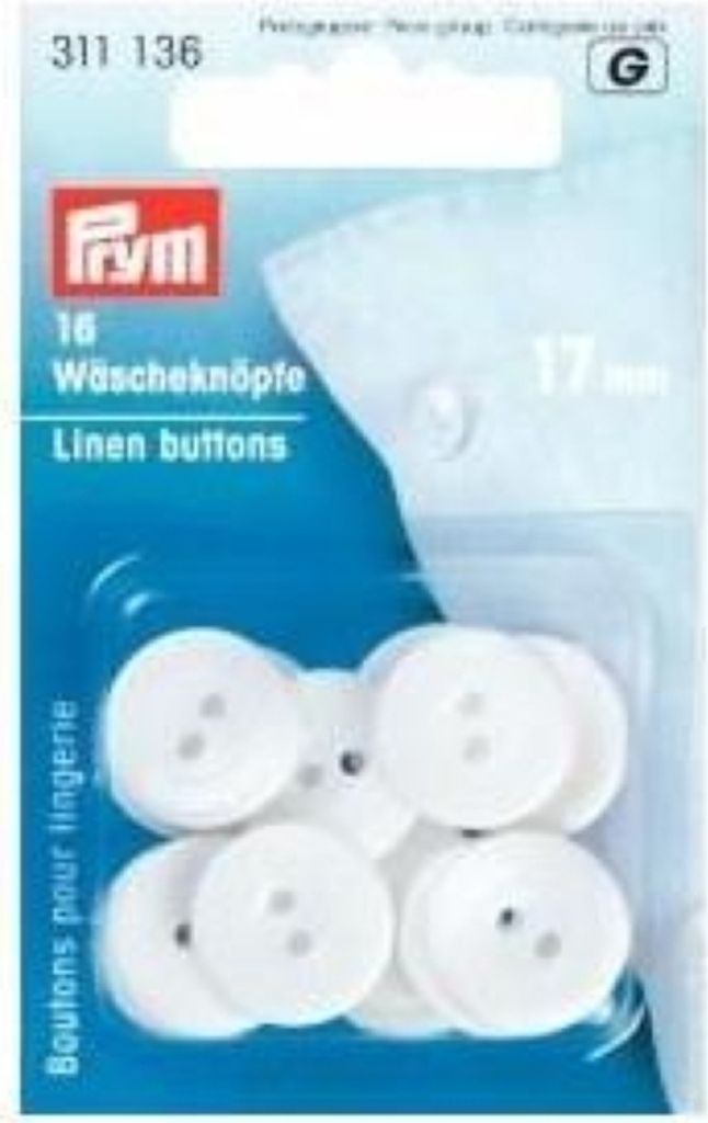 Bottoni da bucato Prym 17 mm bianco Immagine del prodotto 