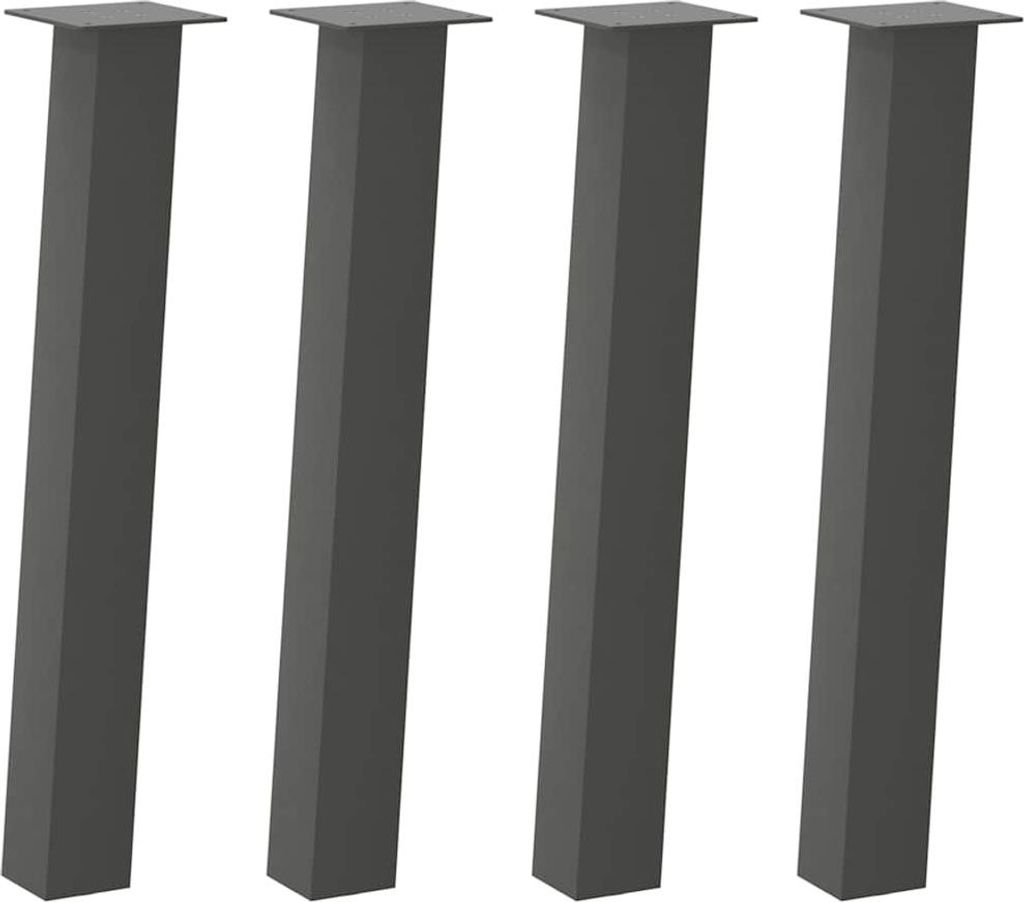 vidaXL Konsolentischbeine 4 Stk. Anthrazit 72 cm Stahl