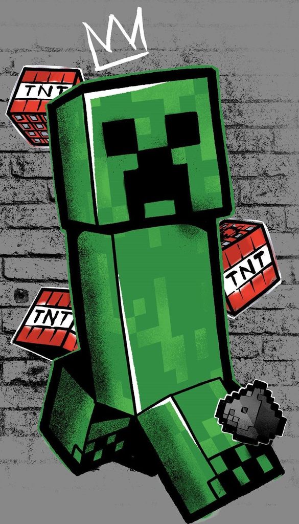 Minecraft Metro Art Creeper Badetuch, Strandtuch 70x140cm Produktbild 