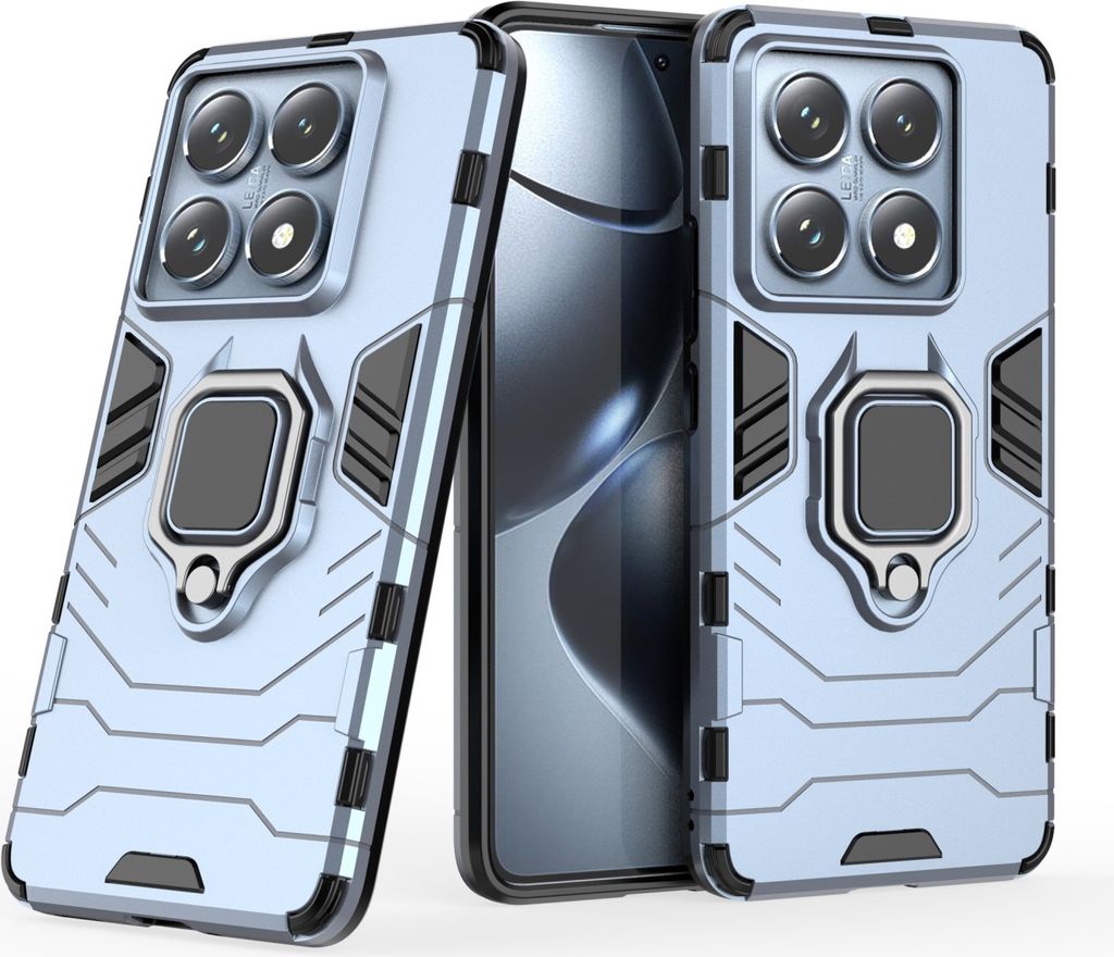 Handyhülle für Xiaomi 14T Pro – Drehbar Ringhalter Magnet Bumper Case Türkis