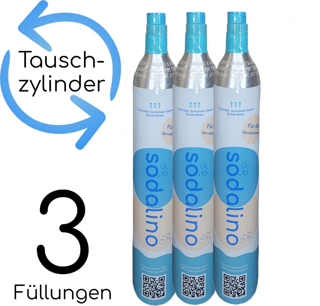 CO2-Zylinder | 3 x 425g (Füllung) | Tauschaktion voll gegen Produktbild 
