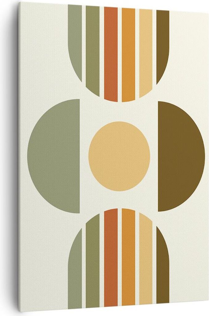 Bild auf Leinwand - Leinwandbild - Einteilig - Modern gemustert minimalistisch - 70x100cm - Wand Bild - Wandbilder - Leinwanddruck - Wanddekoration...