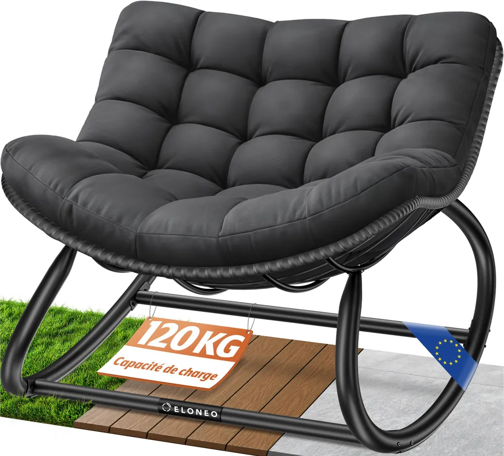 Fauteuil à bascule confortable contre le mal de dos - Design XXL Ergonomique