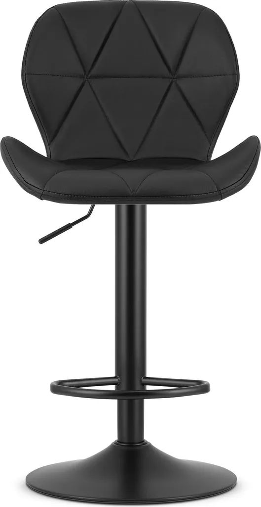Sgabelli Cucina WEST Nero Ecopelle Base Nera | Coppia Design - 3